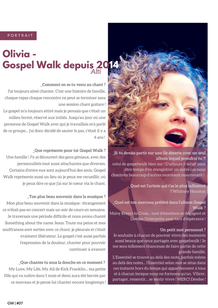 Portrait Olivia Gospel Walk